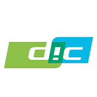 Logo mit stilisierten, überlappenden grünen und blauen Buchstaben C und I, modernes Design für Markenerkennung.